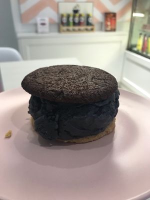 Ice cream sandwich. Vanilla charcoal. at Kind Kones - Mont Kiara in Kuala Lumpur