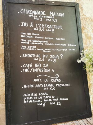 Carte at Les Baux Jus in Les Baux-de-provence