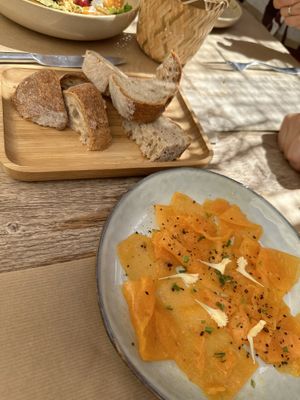 Melon carpaccio  at Les Baux Jus in Les Baux-de-provence