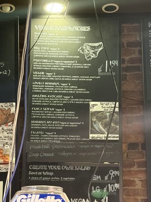 Vegan Menu as of Feb 15, 2026  at Brooklyn Natural Market in Brooklyn