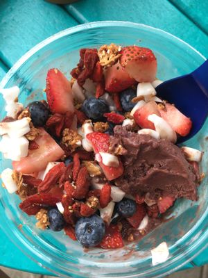 Açaí bowl  at Good Vibes Juice in Largo