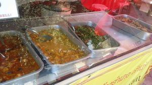 display case at Thai Vegetarian Food in Chiang Mai