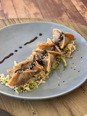 Truffle gyosas  at Verde Sazon in Santiago