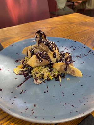 Gyosas #Veganuary at Verde Sazon in Santiago