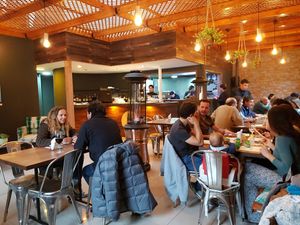 domingo al almuerzo disfrutando en Verde Sazón at Verde Sazon in Santiago