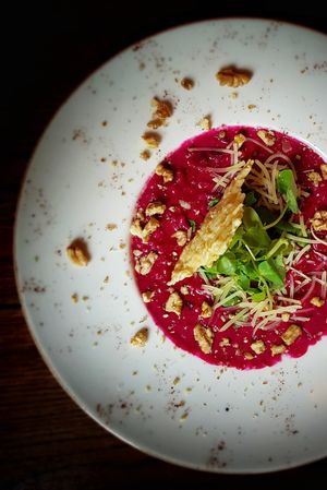 Beetroot Risotto at Verde Sazon in Santiago
