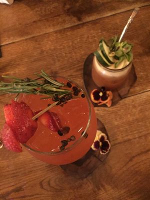 Beautiful and flavorful drinks at Verde Sazon in Santiago