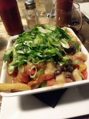 Vegan Nacho Poutine at Small Axe Roadhouse in Enderby