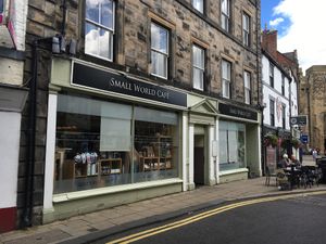 Outside  at Small World Cafe in Hexham