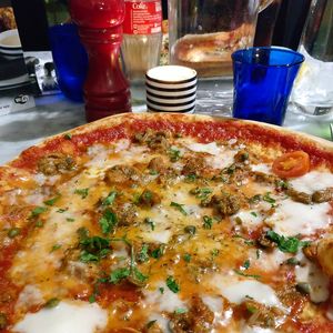 Vegan Puttanesca at Pizza Express in Cheltenham