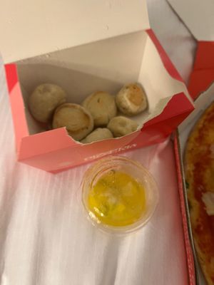 Vegan dough balls with garlic butter at Pizza Express in Hull