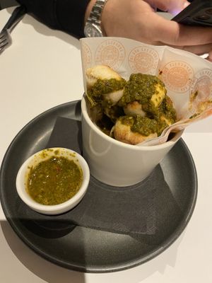Dough balls with chimichurri #Veganuary at Pizza Express in Hull