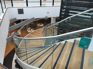 Shopping mall entrance inside  at Pizza Express in Hull
