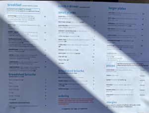 Menu  at Cantina in Paignton