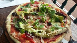 Vegan pizza - August 2018 at Cantina in Paignton