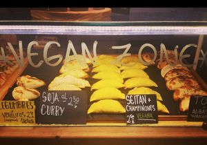 Vegan zone at Dempanadas in Valencia