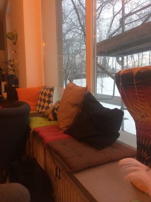 Window seat at Kukutu Cafe in Jelenia Gora