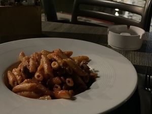 Tomato mushroom pasta  at Al Parlamento in Venice