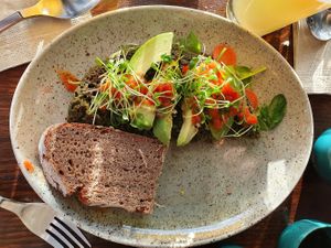 Vegan omelette at Beetnut in Zurich