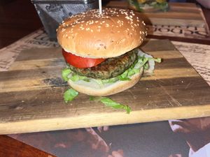 Vegan burger   at Scholars Lounge Irish Pub in Rome