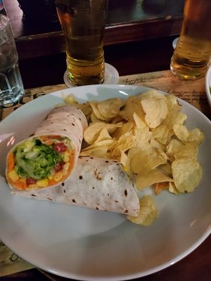 Veggie wrap at Scholars Lounge Irish Pub in Rome