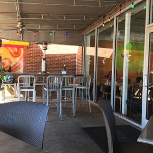 exterior seating area at MetroFresh in Atlanta