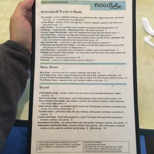 Menu 1 at Noodle in College Park