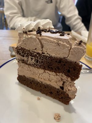 vegan chocolate cake 🍰   at Katzencafe Miezhaus in Bielefeld
