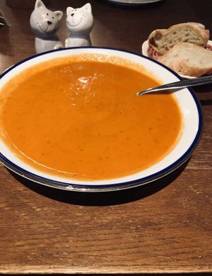 Tomatensuppe 🍅  at Katzencafe Miezhaus in Bielefeld