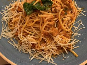 Spaghetti aus Reis at Raizes in Quarteira