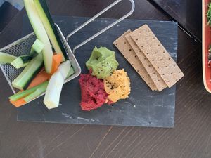 Tasty Humus at Raizes in Quarteira