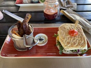 Bean burger  at Raizes in Quarteira