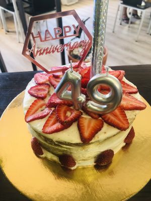 Birthday cake   at Raizes in Quarteira