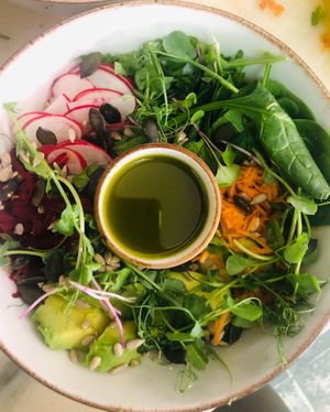 Raw budha bowl  at Raizes in Quarteira