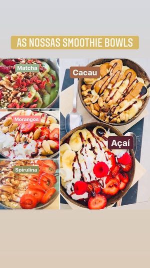 Smothie bowls  at Raizes in Quarteira