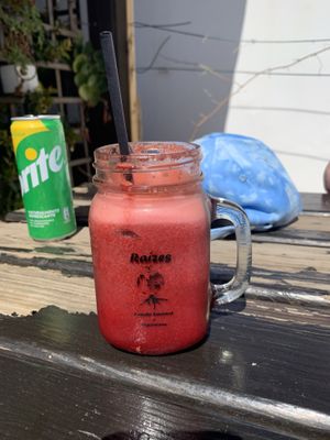 Delicious, healthy, beetroot, ginger   at Raizes in Quarteira