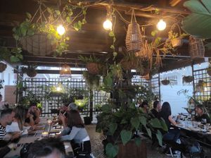 Outside seating at Raizes in Quarteira