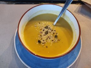 Veggie soup at Raizes in Quarteira