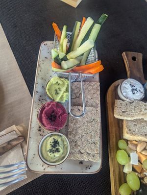 Hummus trilogy at Raizes in Quarteira