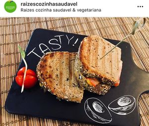 Vegas cheese and tomato tosta  at Raizes in Quarteira