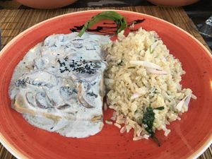 Tofu steak  at Raizes in Quarteira