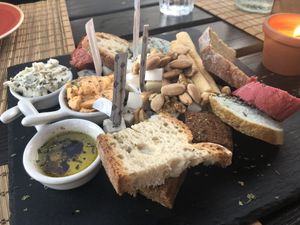  Cheese platter white soft cheese is AMAZING at Raizes in Quarteira