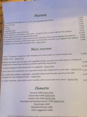 Menu🥰 at Raizes in Quarteira