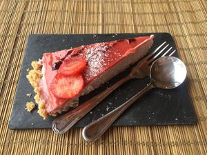 Cheesecake at Raizes in Quarteira