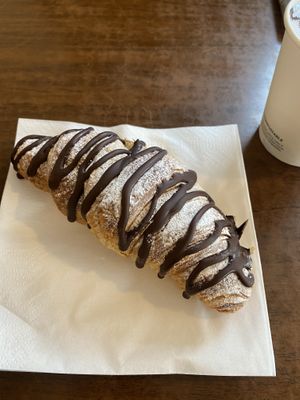 Chocolate croissant (these are not filled)  at Cocoa Mountain in Durness