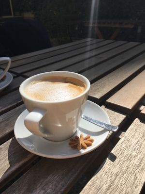 Coffee in the sunshine at PappaGioia in Florence