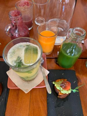 Drinks: açaí smoothie, yellowish, energy boost, passion tea  at GiG - Green is Good in Ericeira