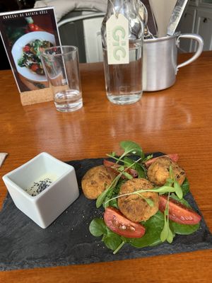 Falafel appetizer. Yum!  at GiG - Green is Good in Ericeira