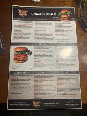 Hells Kitchen Menu (Front) at Hell's Kitchen in Wilmington