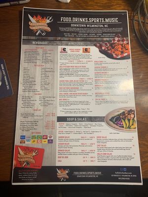 Hells Kitchen Menu  at Hell's Kitchen in Wilmington